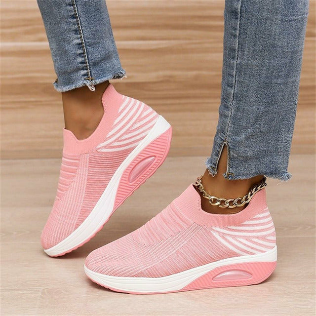 Casual Striped Breathable Sneakers