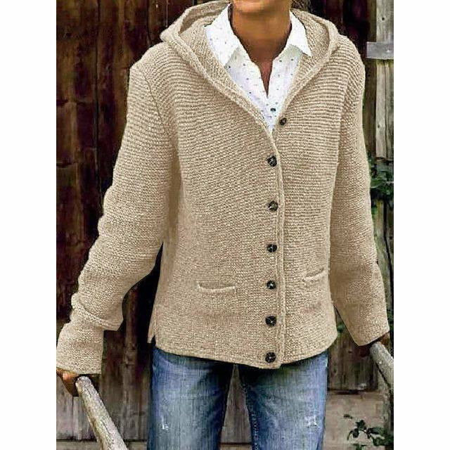 Vintage Hooded Knitted Coat