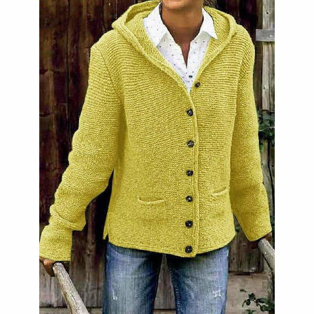 Vintage Hooded Knitted Coat