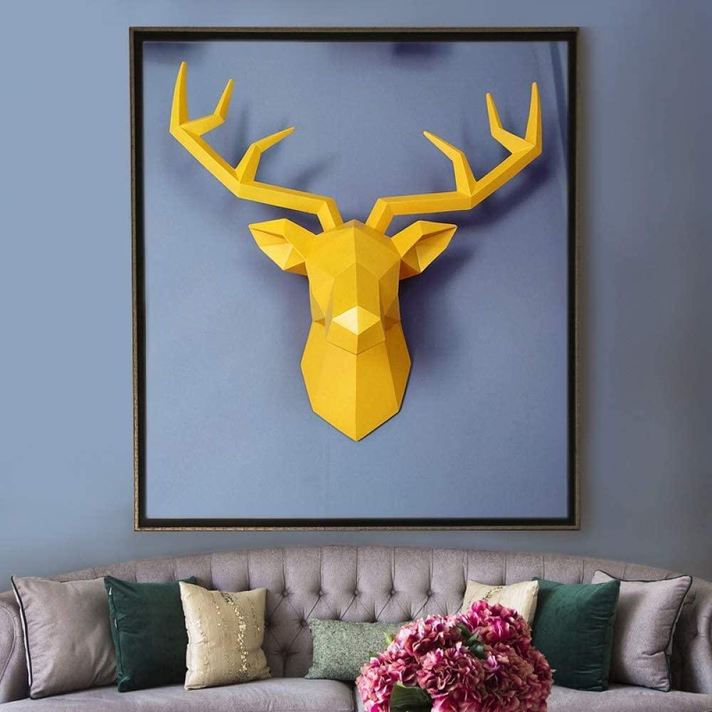 3D Deer Head Wall Statue