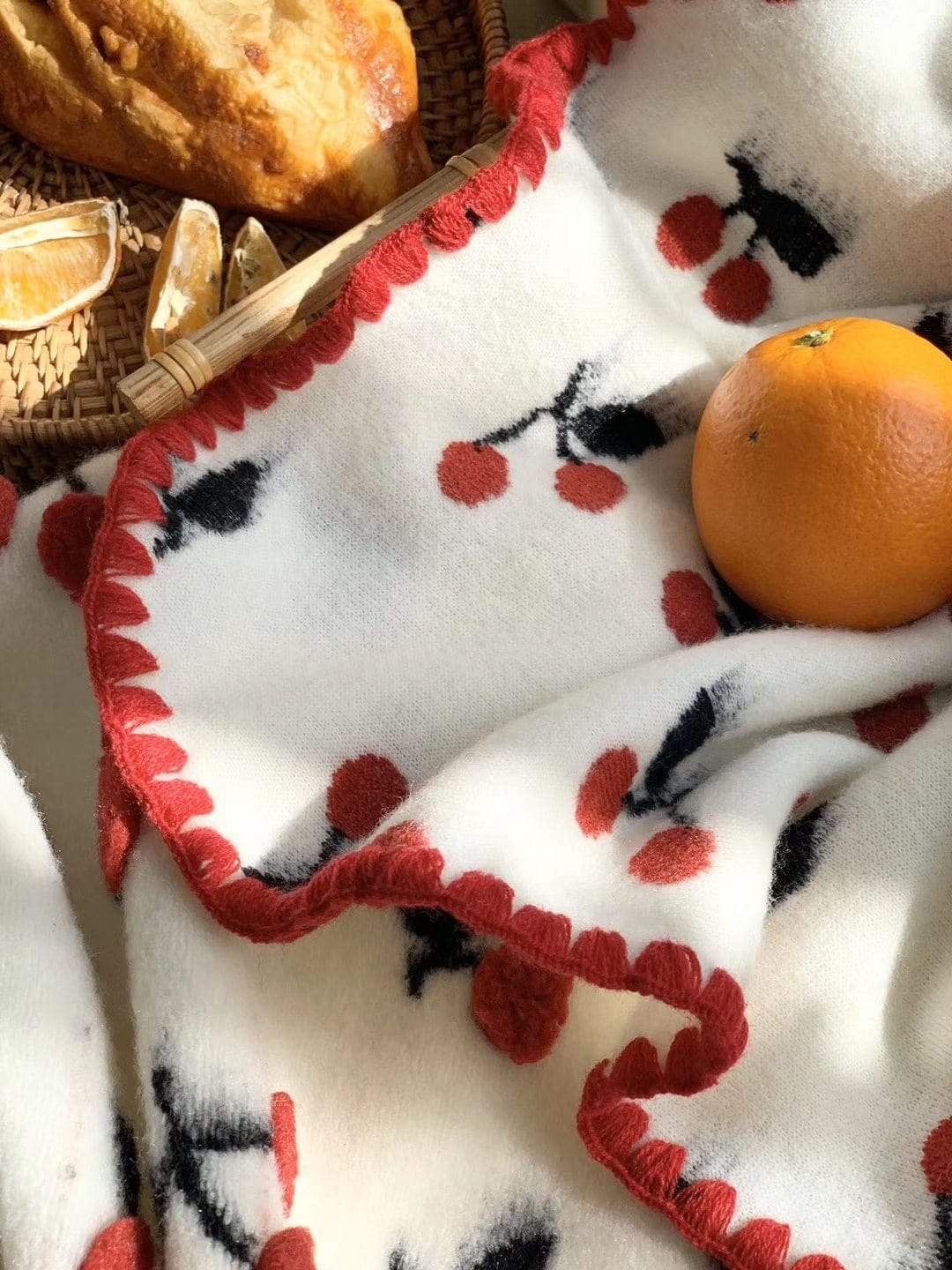 Cherries Throw Blanket