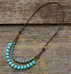 Aquamarine Teardrops Necklace