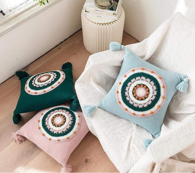 Crochet Sunflower Cushion Covers