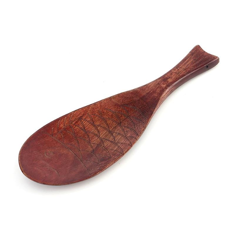 Wooden Fish Rice Spoon