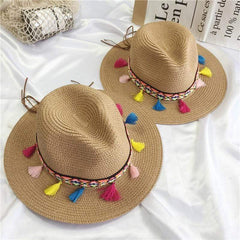 Colored Tassels Straw Hat