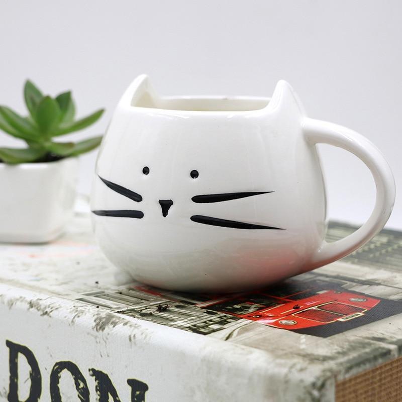 Cute Cat Coffee Mug With Spoon