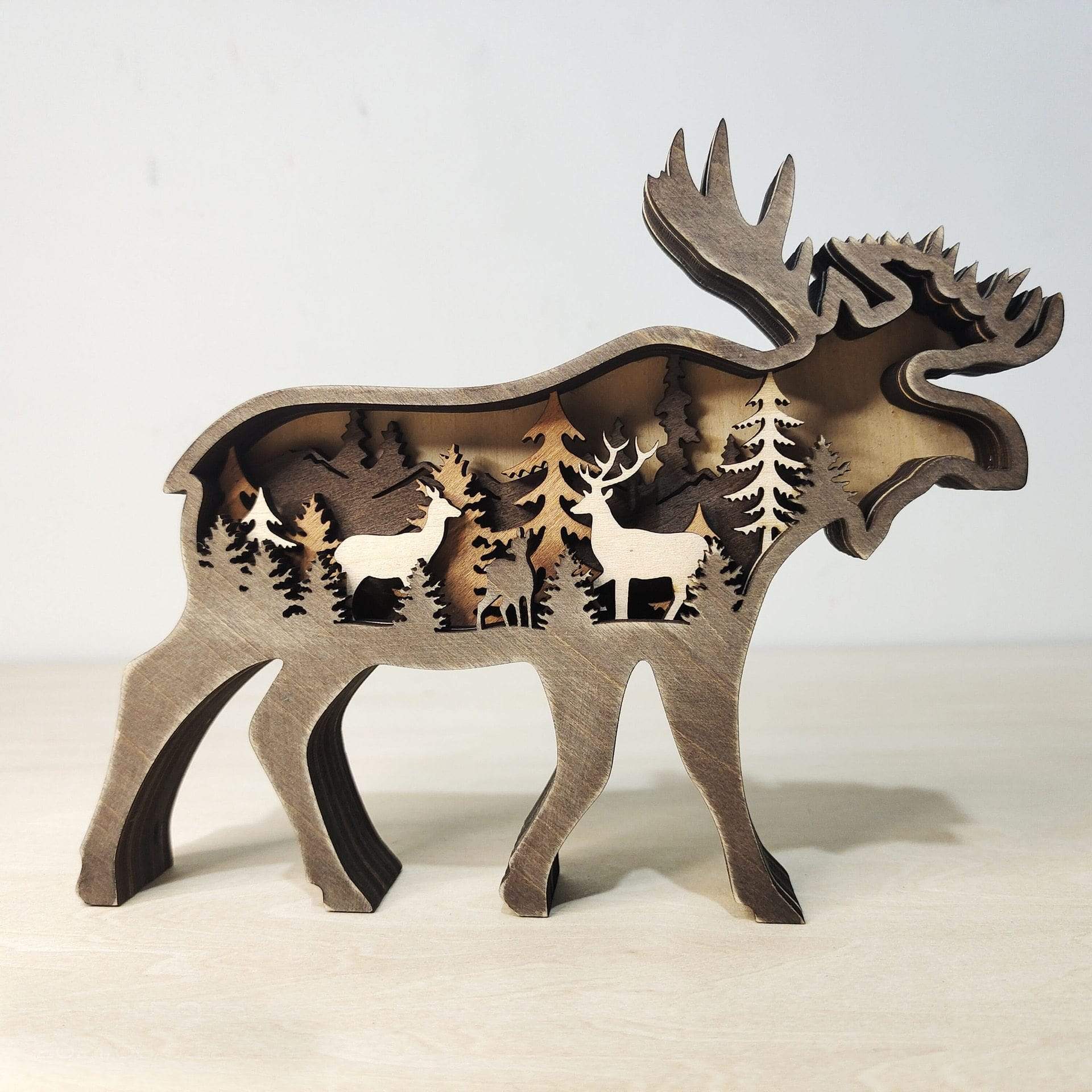 Wooden Wild Animals Decor Figurines