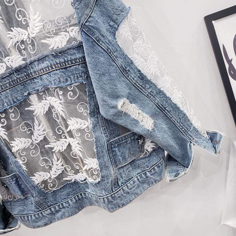 Dike Lace Denim Jacket