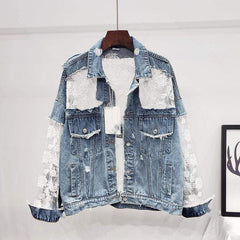 Dike Lace Denim Jacket