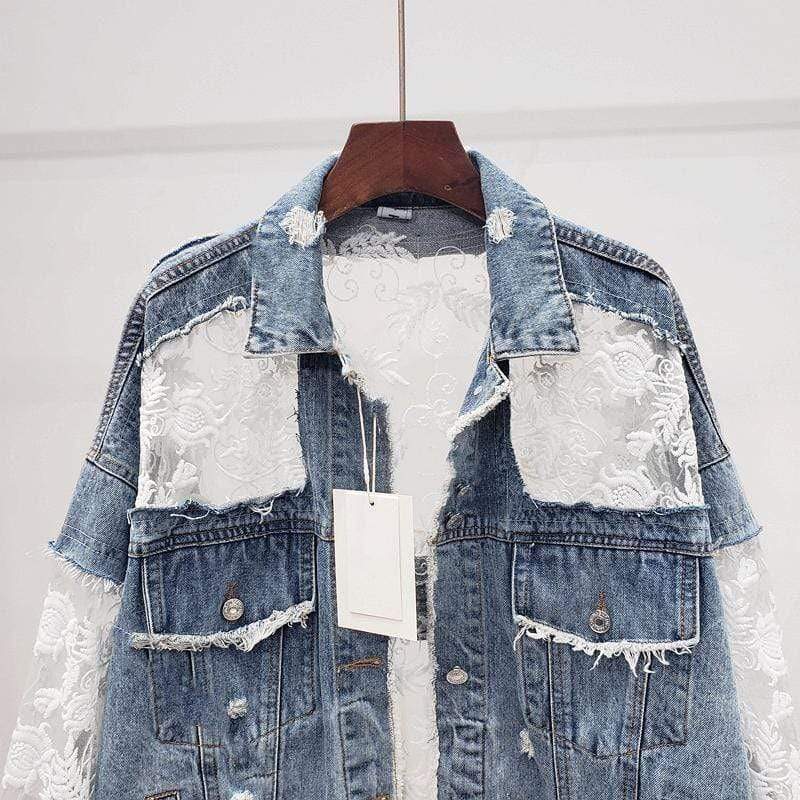 Dike Lace Denim Jacket