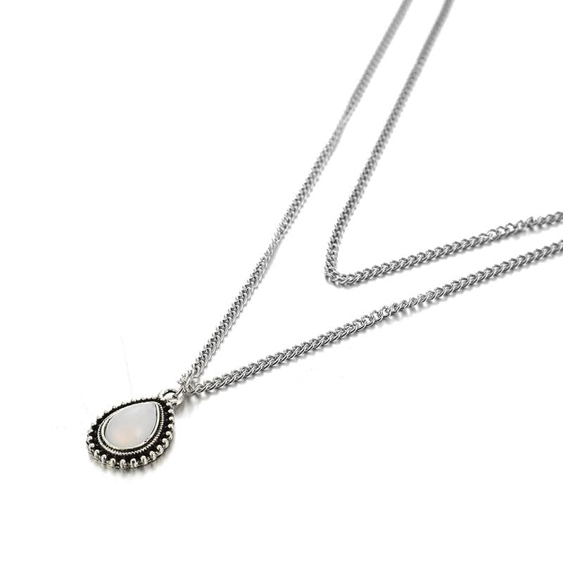 Double Layered Water Drop Necklace