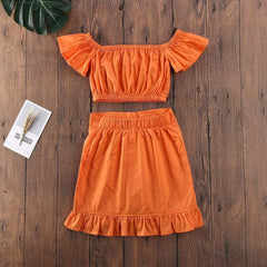 Eden Baby Girl Orange Two Pieces Set