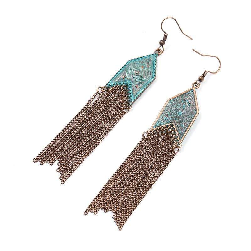 Ethnic Arrow Tassel Earrings