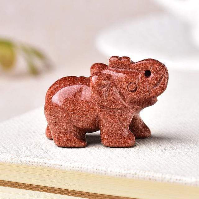 Elephant Carved Natural Crystal