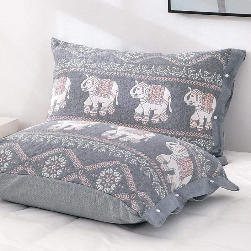 Elephants Pattern Pillow Cover