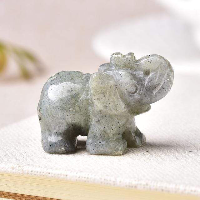 Elephant Carved Natural Crystal