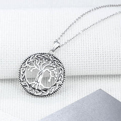 925 Sterling Silver Tree of Life Pendant Necklace