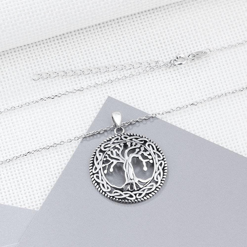 925 Sterling Silver Tree of Life Pendant Necklace