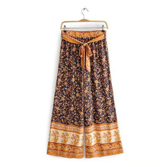 TILLY - Boho Chic Floral Flare Pants