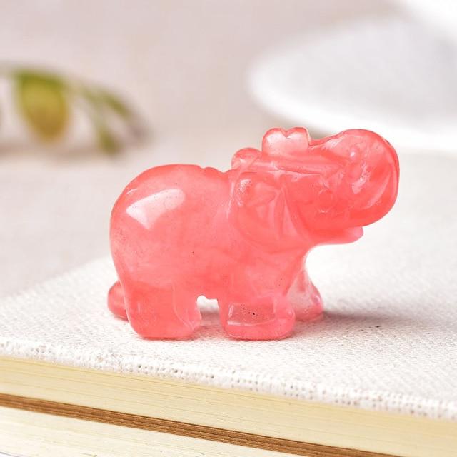 Elephant Carved Natural Crystal