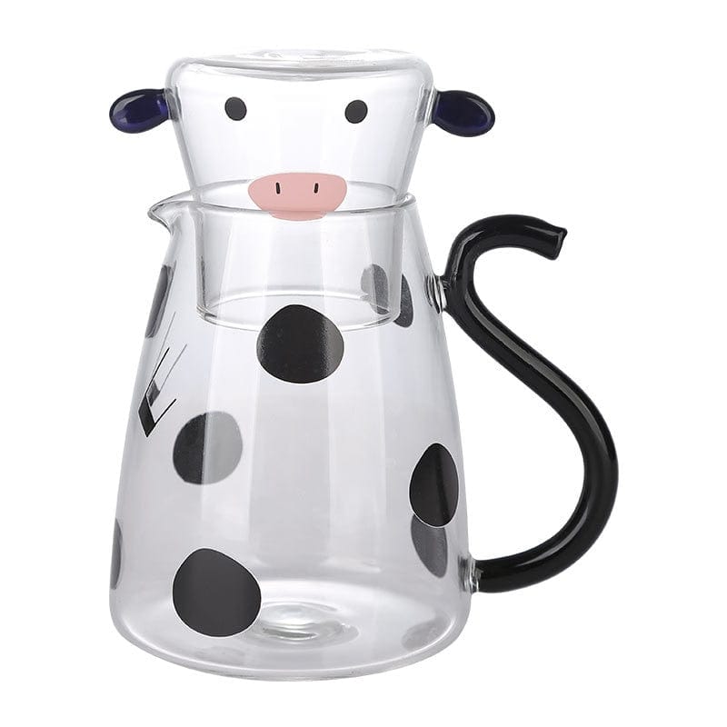 Cow Borosilicate Glass Kettle Set