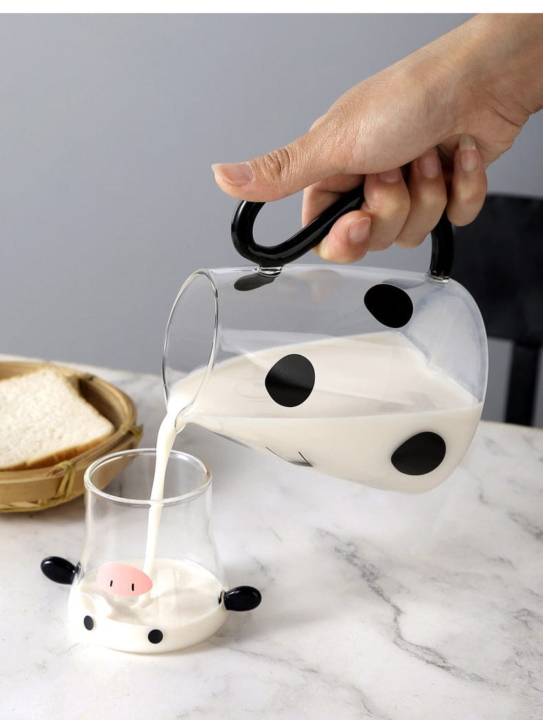 Cow Borosilicate Glass Kettle Set