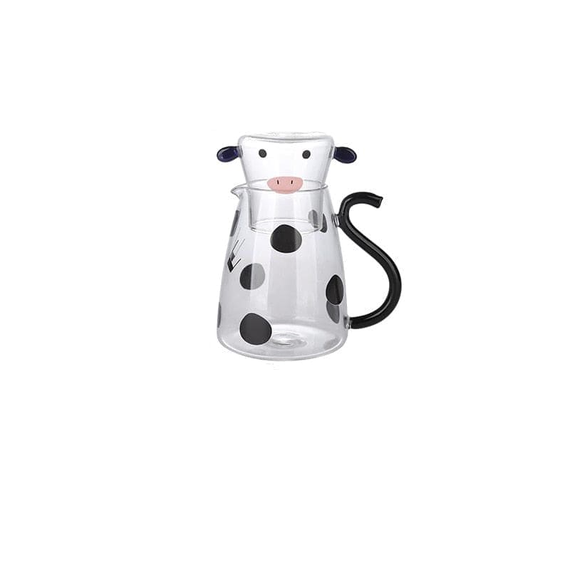 Cow Borosilicate Glass Kettle Set