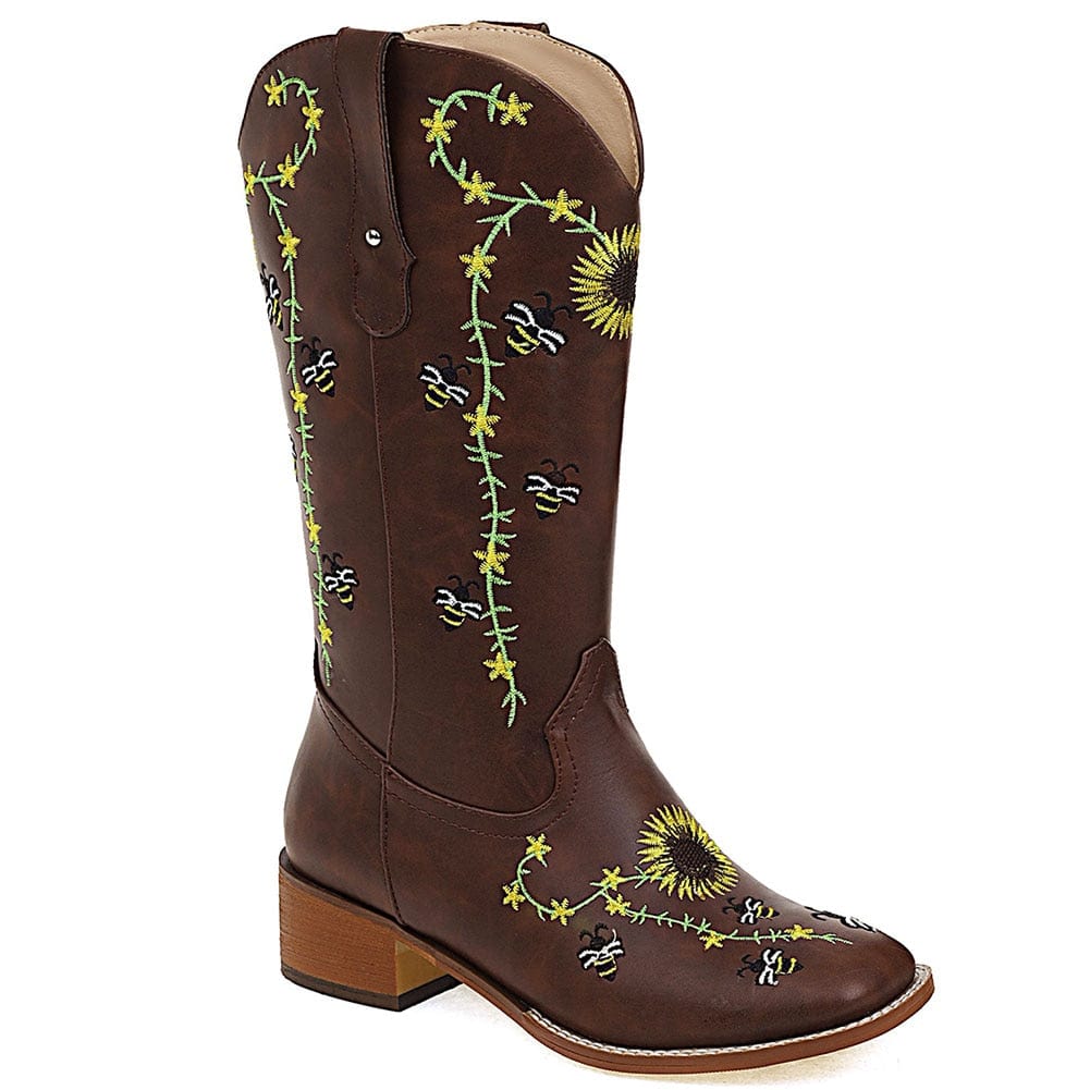 Sunflower Field Cowboy Boots