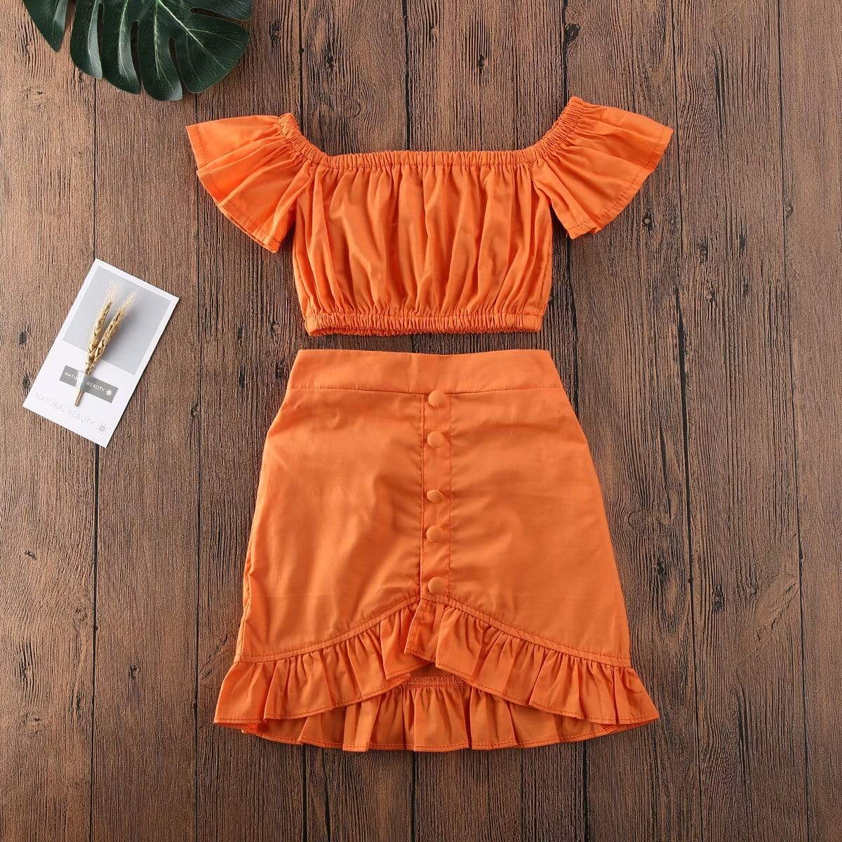 Eden Baby Girl Orange Two Pieces Set