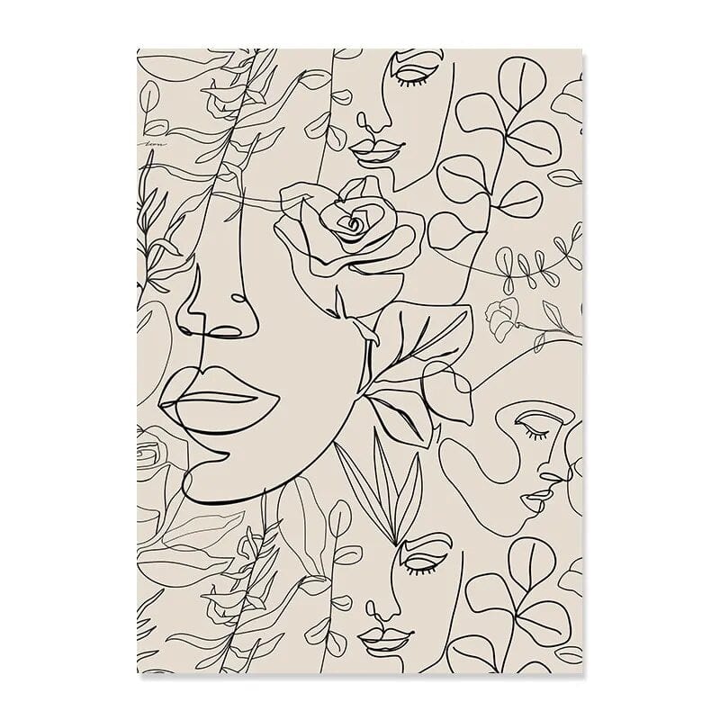 Abstract Line Drawing Boho Poster