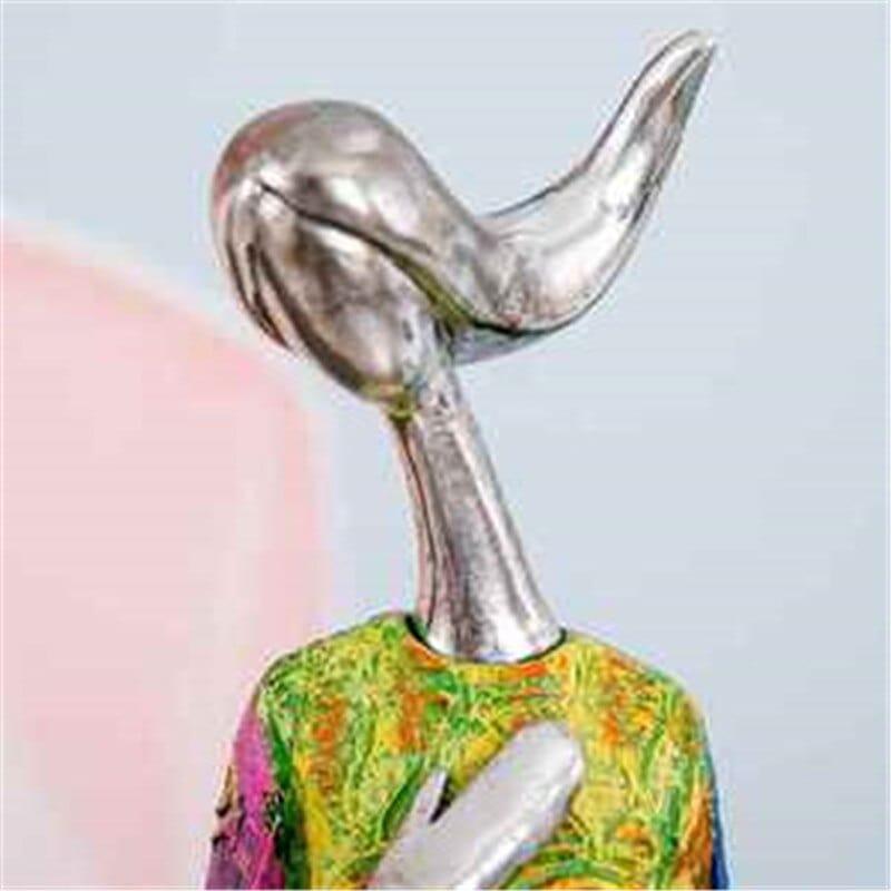 Abstract Colorful Woman Sculpture Figurine
