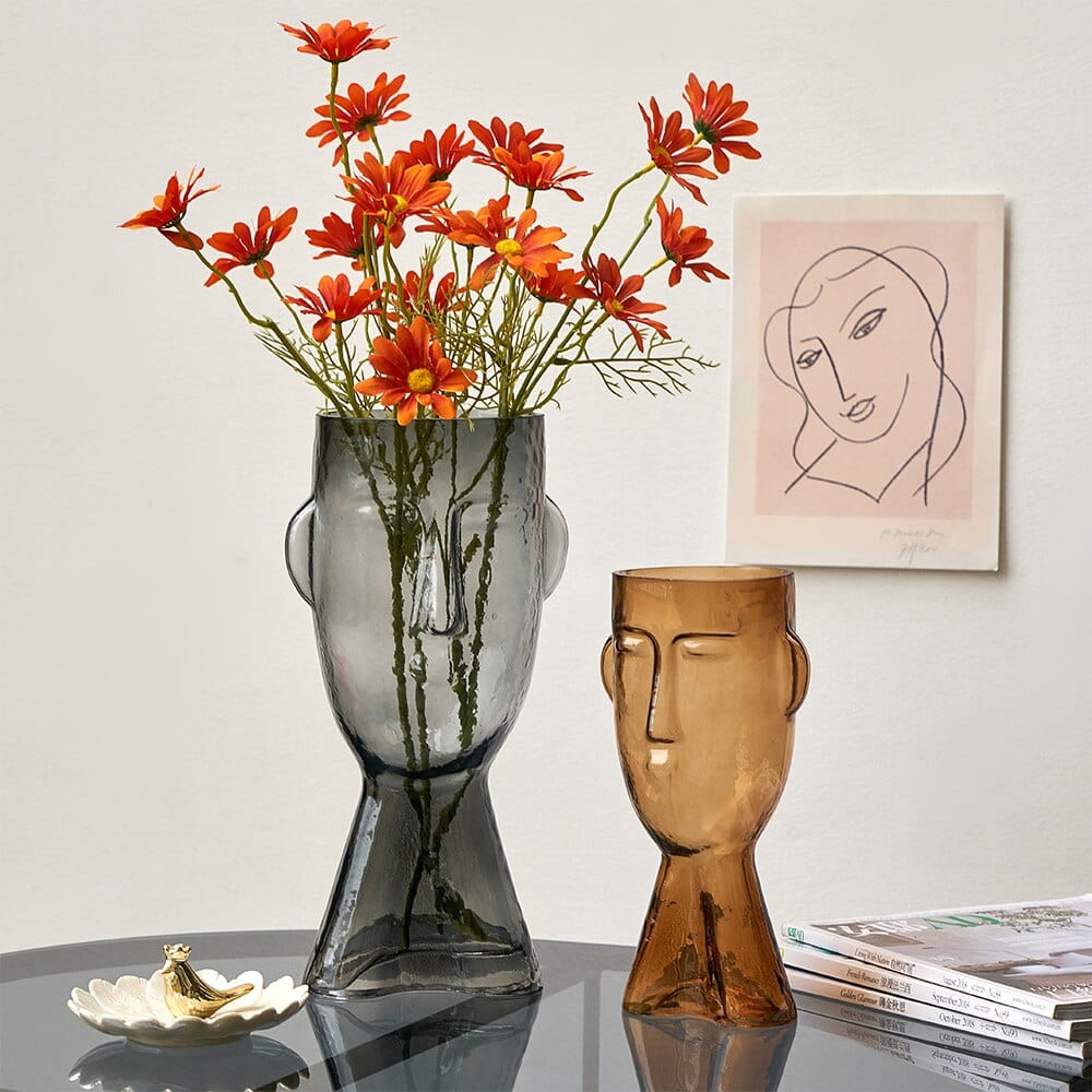 Abstract Human Face Flower Vase