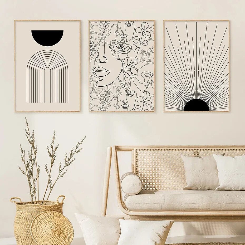 Abstract Line Drawing Boho Poster