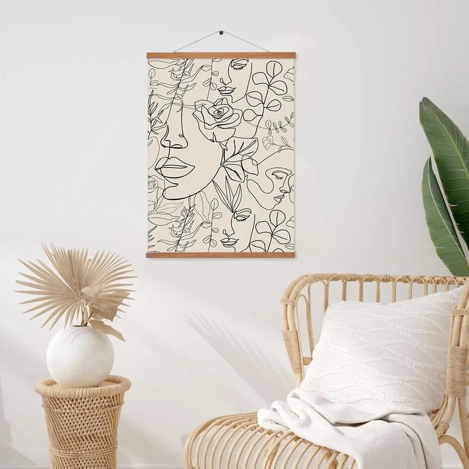 Abstract Line Drawing Boho Poster