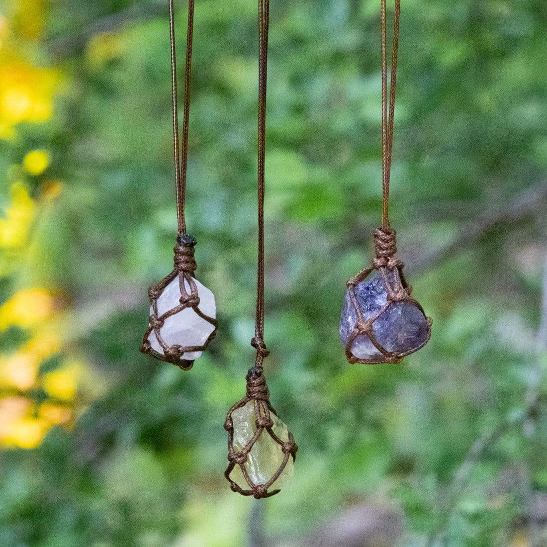 Amethyst, Rose Quartz, Citrine Rope Necklace