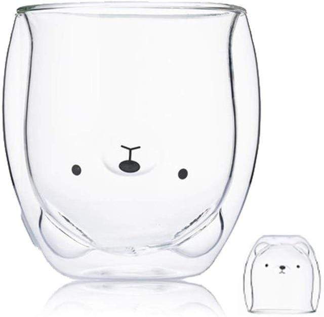 Cute Animals Double Glass Mug