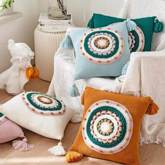 Crochet Sunflower Cushion Covers