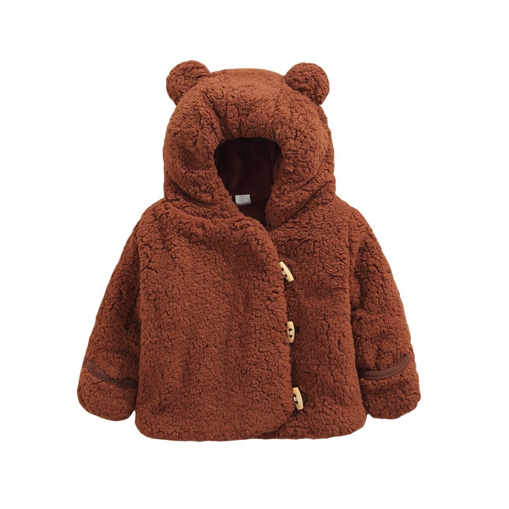 Teddy Bear Baby Velvet Hooded Coat