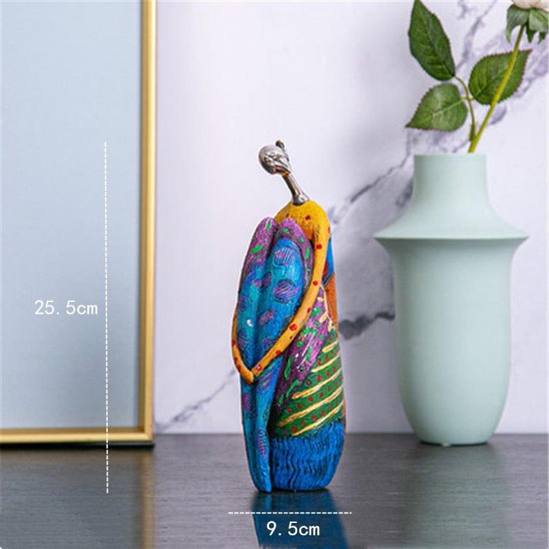 Abstract Colorful Woman Sculpture Figurine
