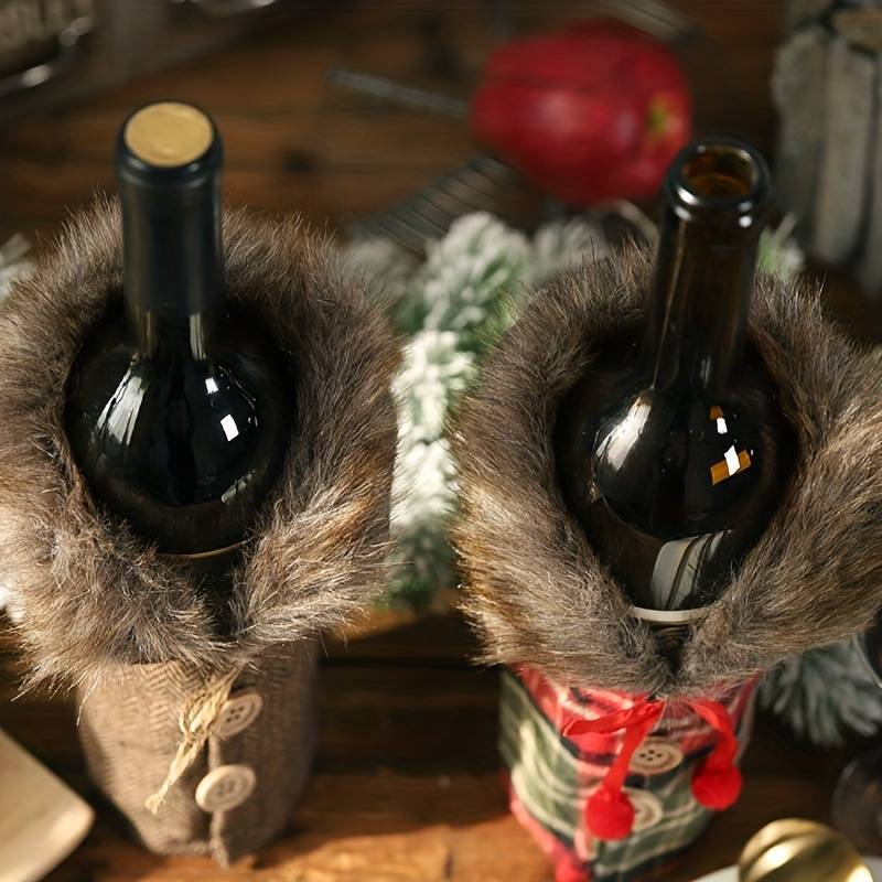 Christmas Wine Bottle Decoration