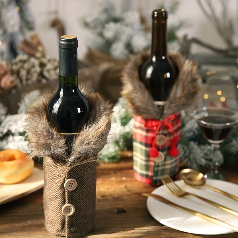 Christmas Wine Bottle Decoration