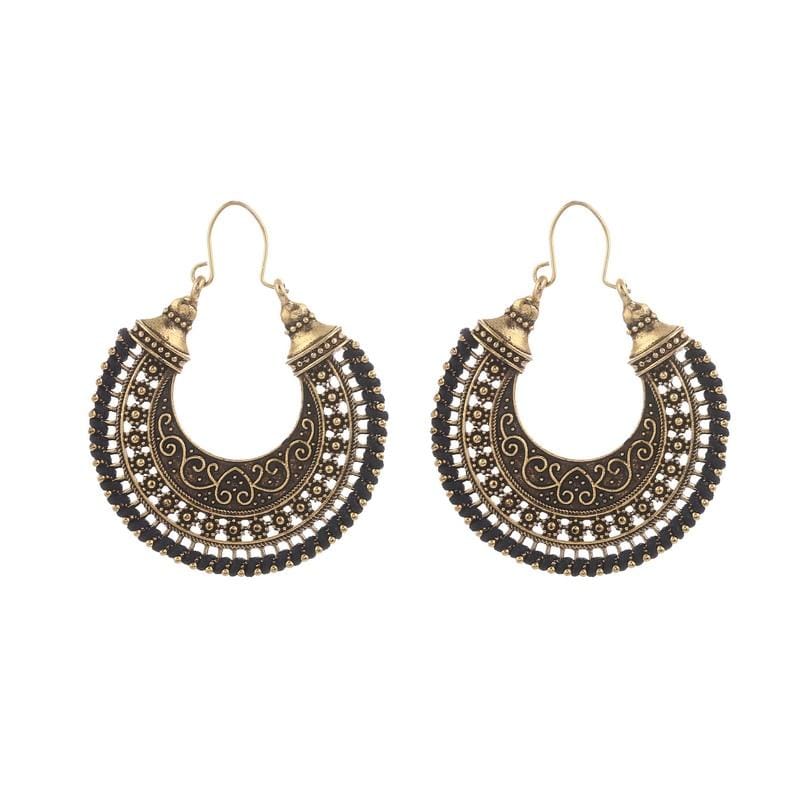 Crescent Moon Drop Earrings