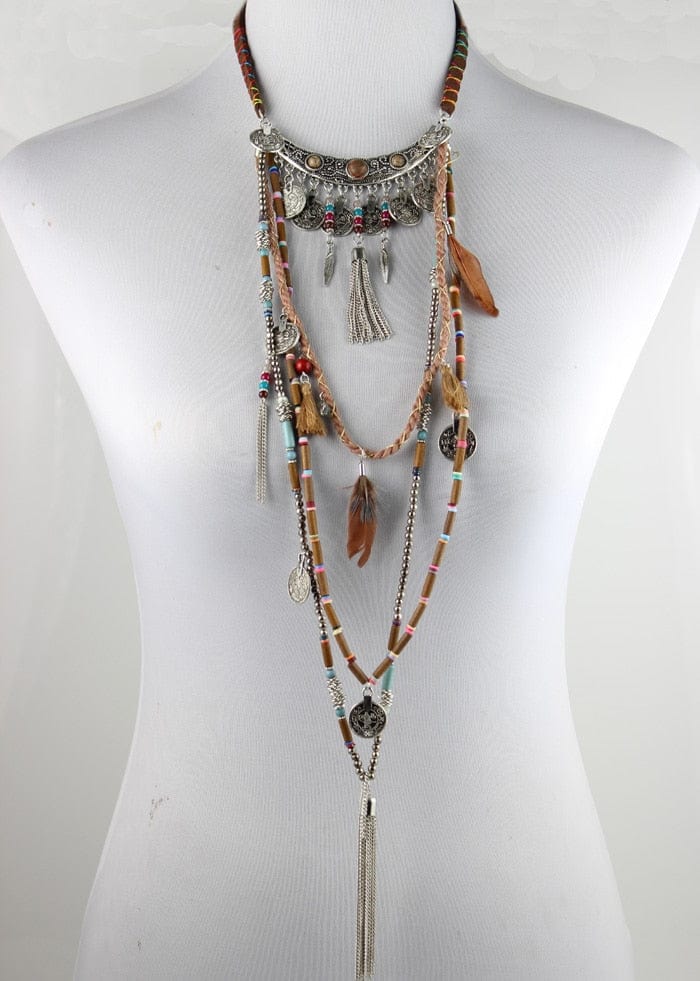 Earthly Gypsy Statement Long Necklace