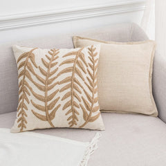 Embroidery Leaves Cushion Covers