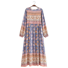 Tallulah Long Sleeve Boho Maxi Dress