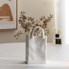 White Bag Porcelain Vase