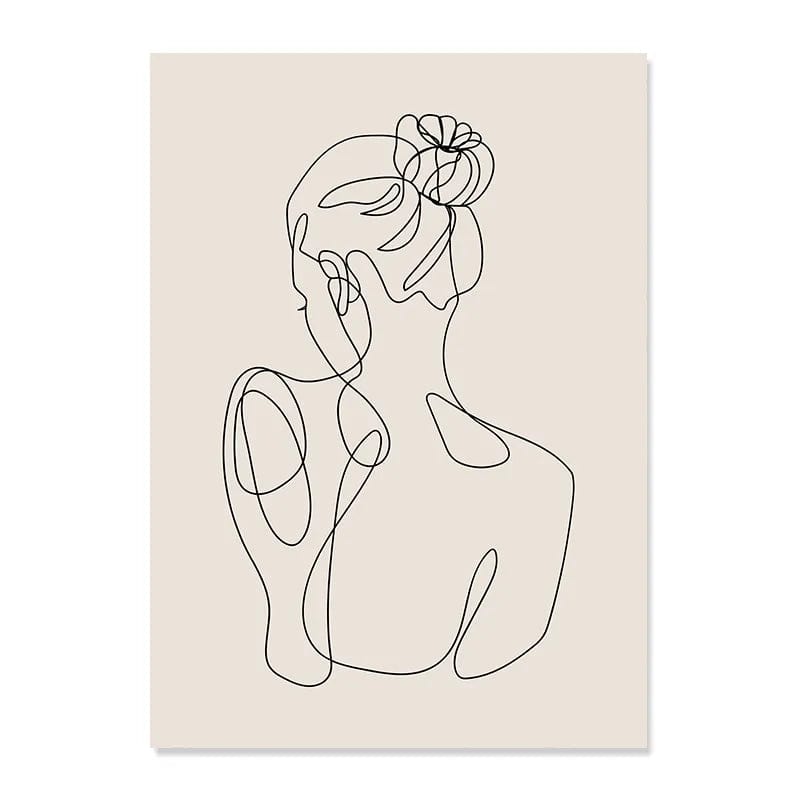 Abstract Line Drawing Boho Poster