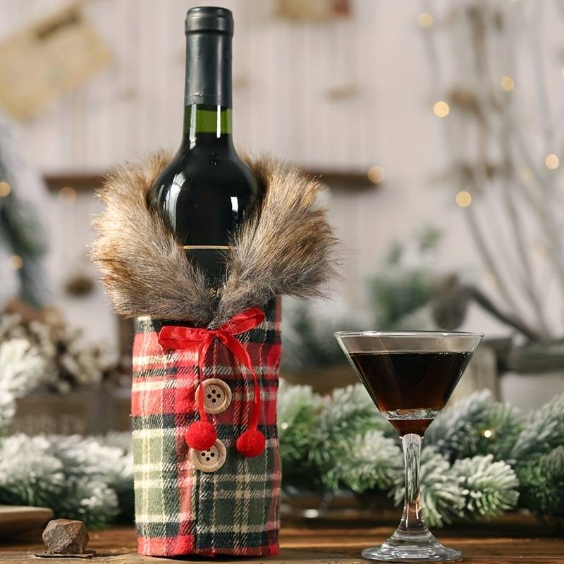 Christmas Wine Bottle Decoration