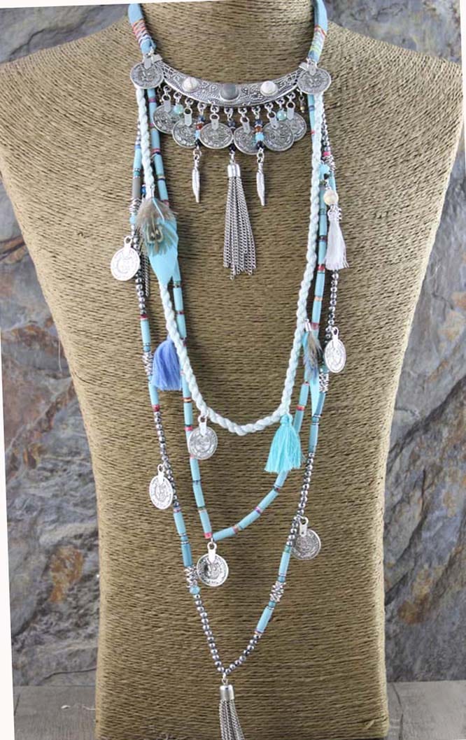 Earthly Gypsy Statement Long Necklace