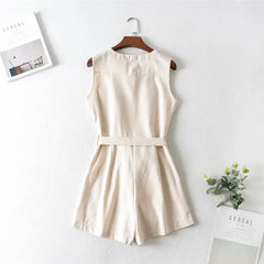 Stacie Beige Vintage Romper